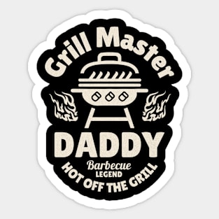 Funny Father Grill Master Daddy Sticker